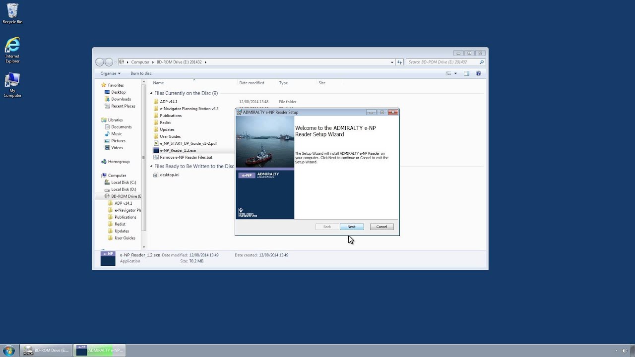 Installing the ADMIRALTY e-Nautical Publications v1.3 Reader