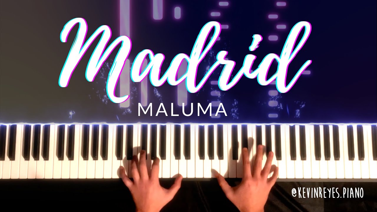 Maluma, Myke Towers - Madrid (Piano Cover) Tutorial