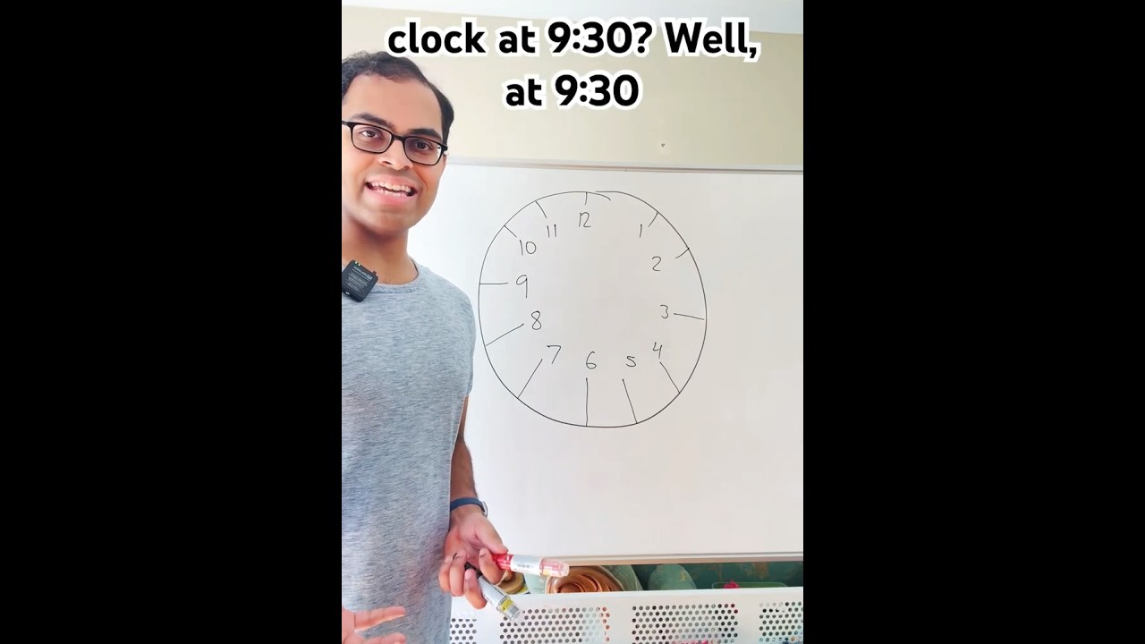 What&rsquo;s the angle between the hands of a clock at 9:30? 🤔 #mathematics #time