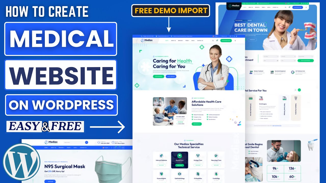How to Create a Medical Website in WordPress 2025 &ndash; FREE Demo Import
