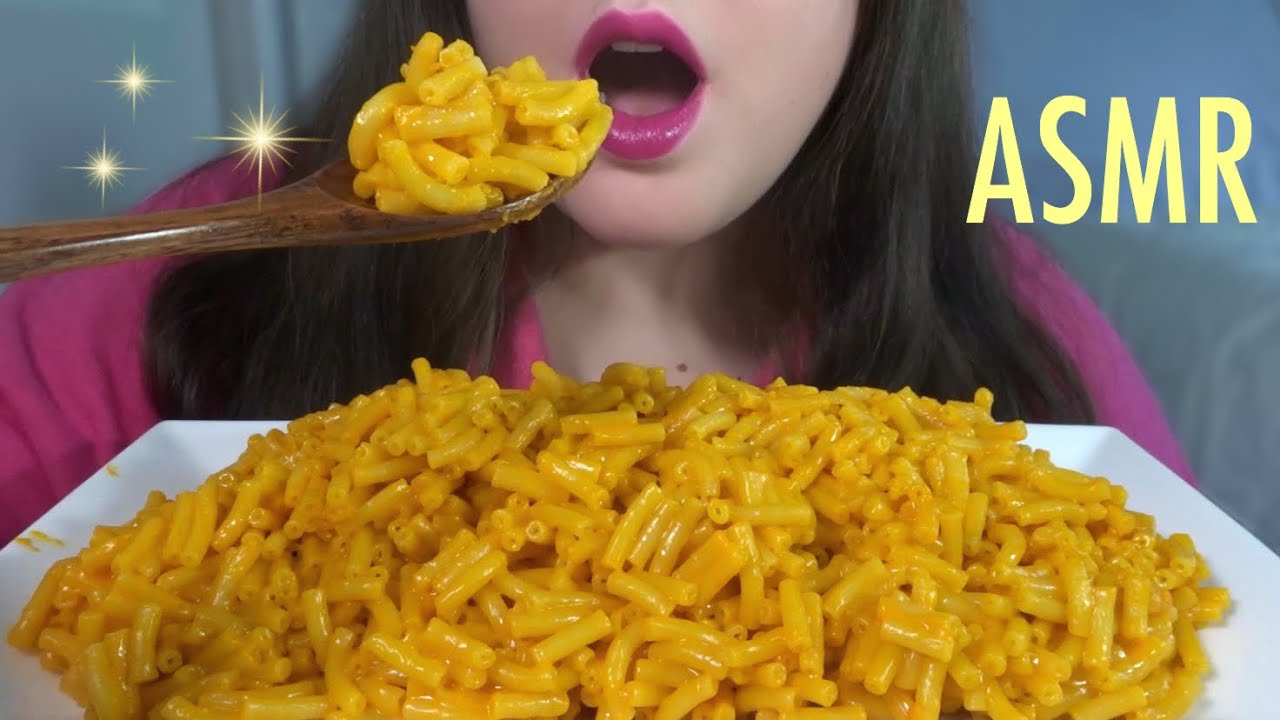ASMR CHEESY Mac & Cheese - Soft Squishy Eating Sounds