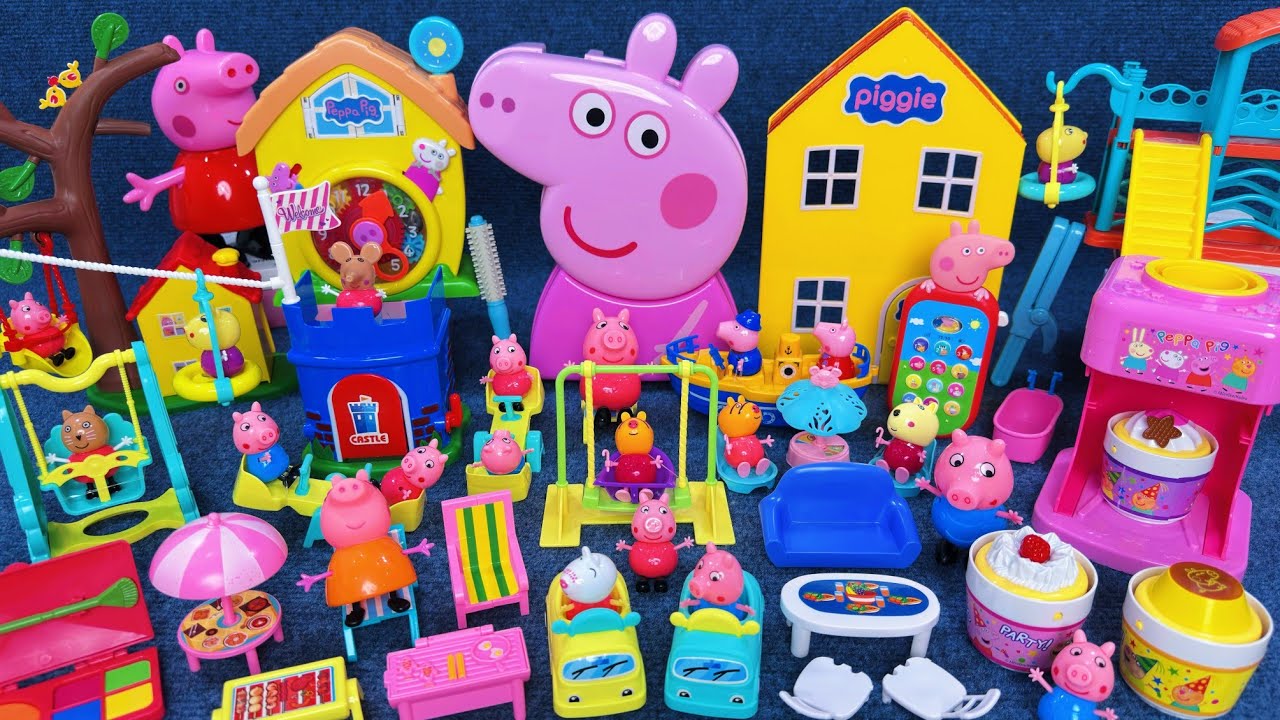 13 Minutes Satisfying with Unboxing Cute Peppa Pig Super Playground Toy World ASMR | Review Toys
