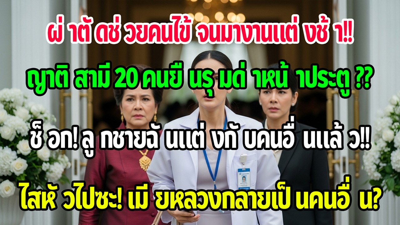 ฉันมางานแต่งช้าเพราะผ่าตัดฉุกเฉิน แต่ญาติฝ่ายสามีกว่า20คนกันไว้ บอกว่าลูกชายเขาแต่งงานแล้ว