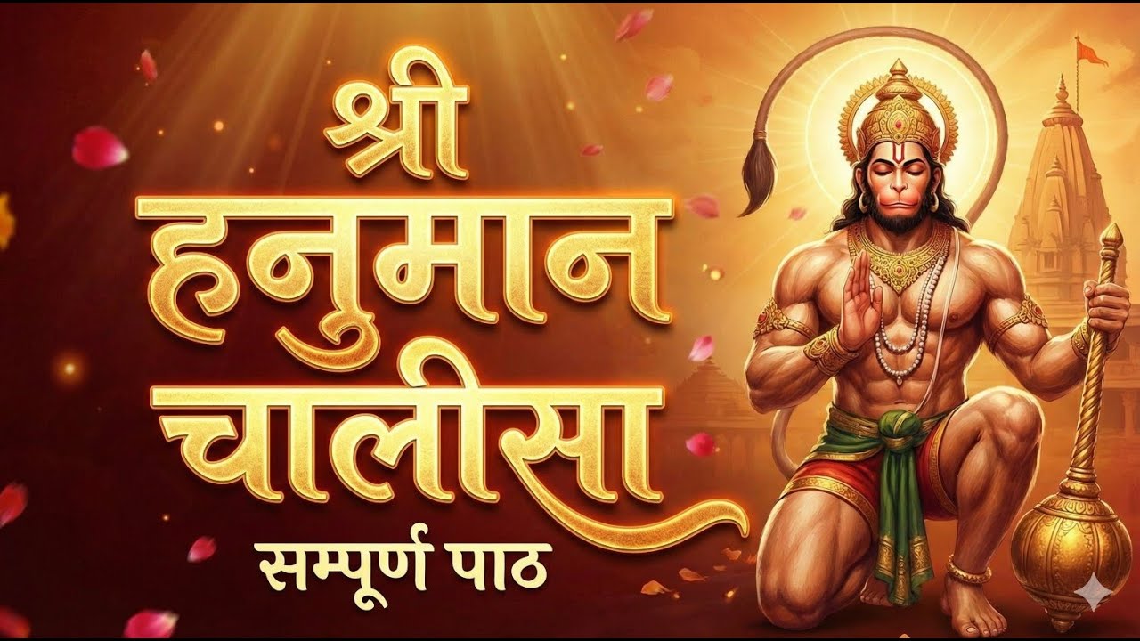 श्री हनुमान चालीसा | Hanuman Chalisa With Lyrics | जय हनुमान ज्ञान गुन सागर | Shree Bhajan Bhakti