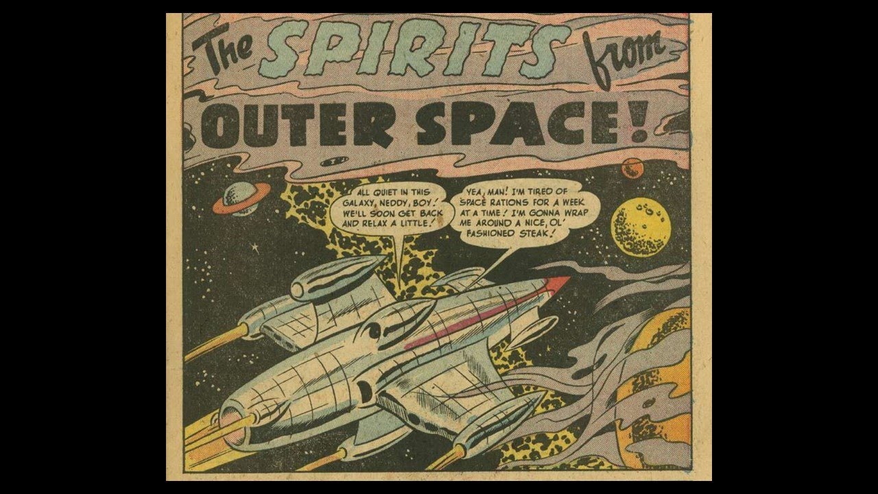 THE SPIRITS FROM OUTER SPACE! Vintage Science-Fiction Comic Book