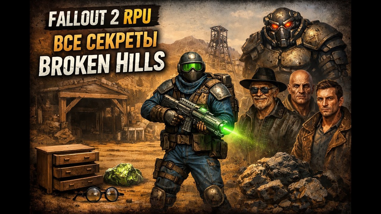 Fallout 2 RPU: Полное прохождение Разбитые Холмы (Новый Квест, Броня на Маркуса)