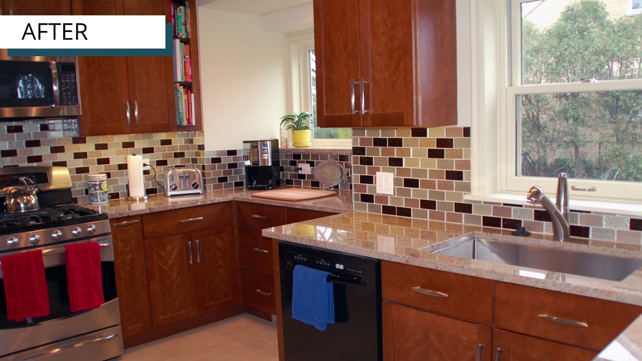 Interesting Backsplash Tiles and Warm Tones For This Kitchen Design