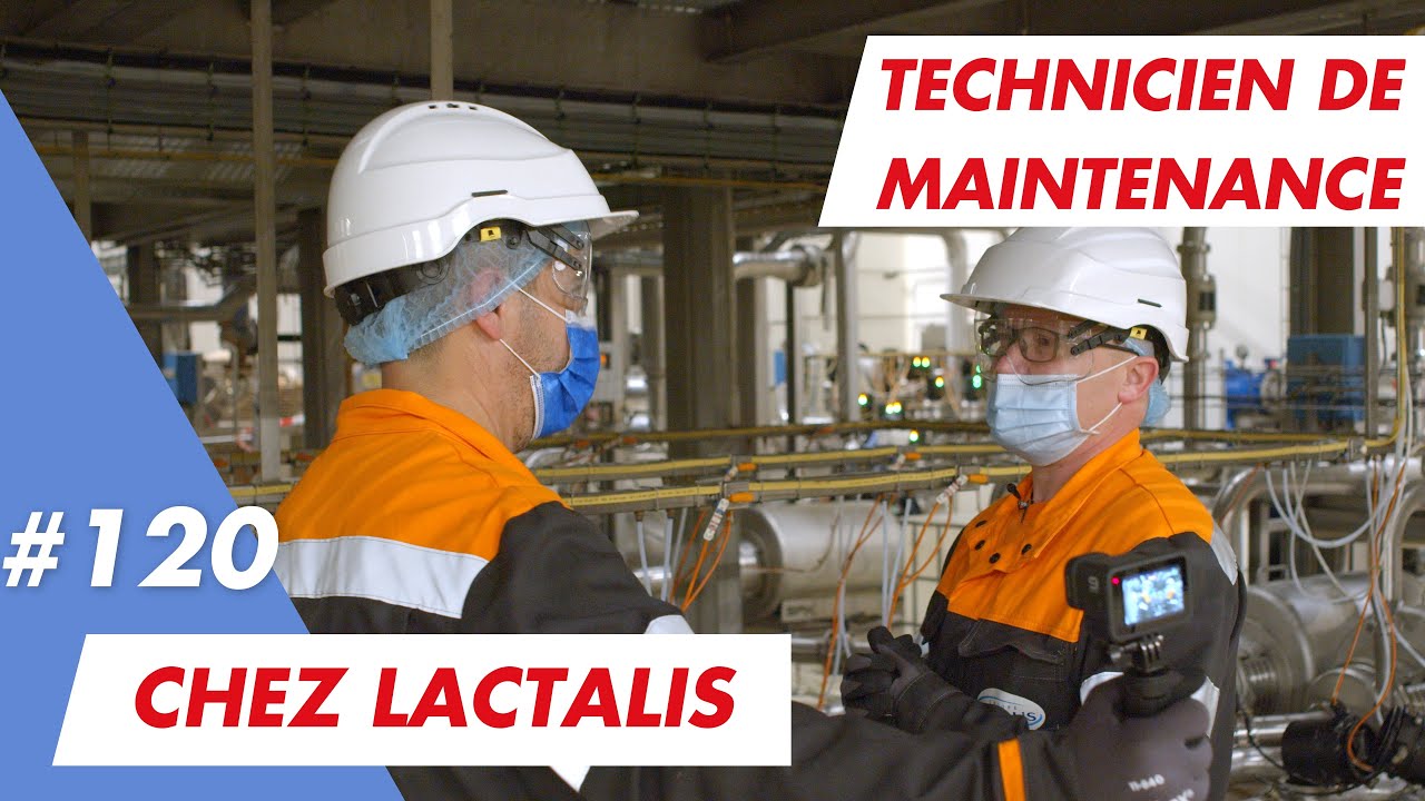 J'assure la maintenance chez Lactalis au pôle laitier de Retiers avec Mickaël, technicien