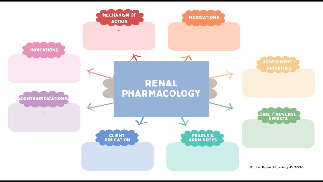 Renal Pharmacology (Loop, thiazide, and potassium sparing diuretics) | RN & APRN Concept Map Lecture