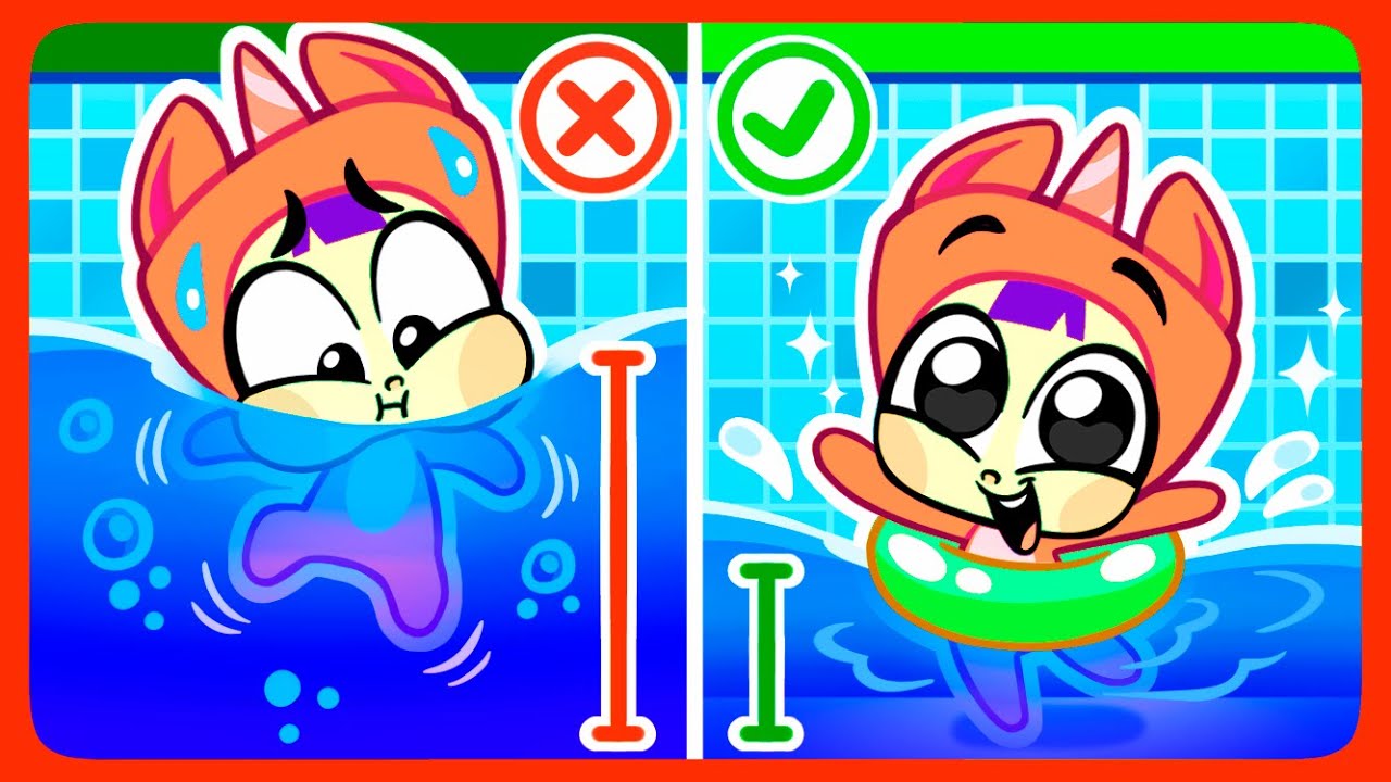 Reglas de Seguridad en la Piscina ⛔🛟| Caricatura de Seguridad ❌✔️| Juega Seguro en la Piscina