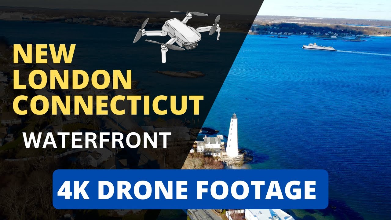 New London Connecticut Waterfront Drone Footage