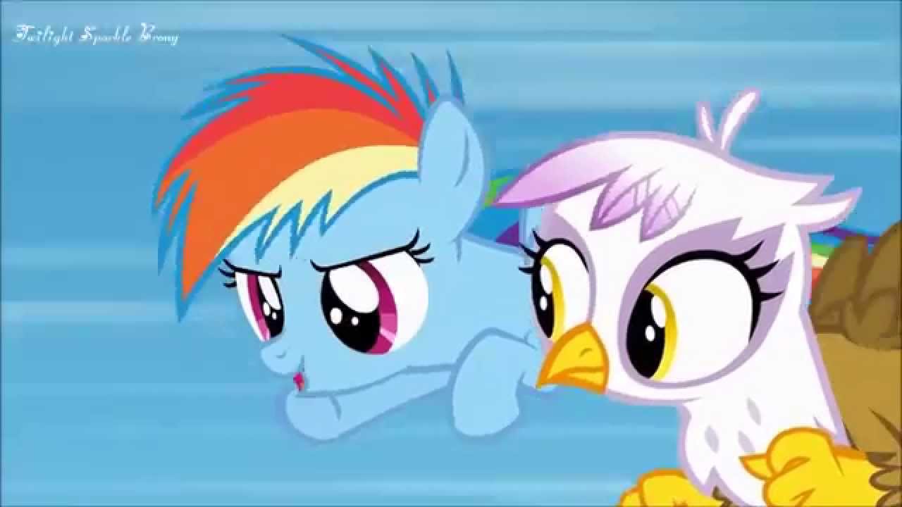Gilda and Rainbow Dash at Junior Speedsters Flight Camp 