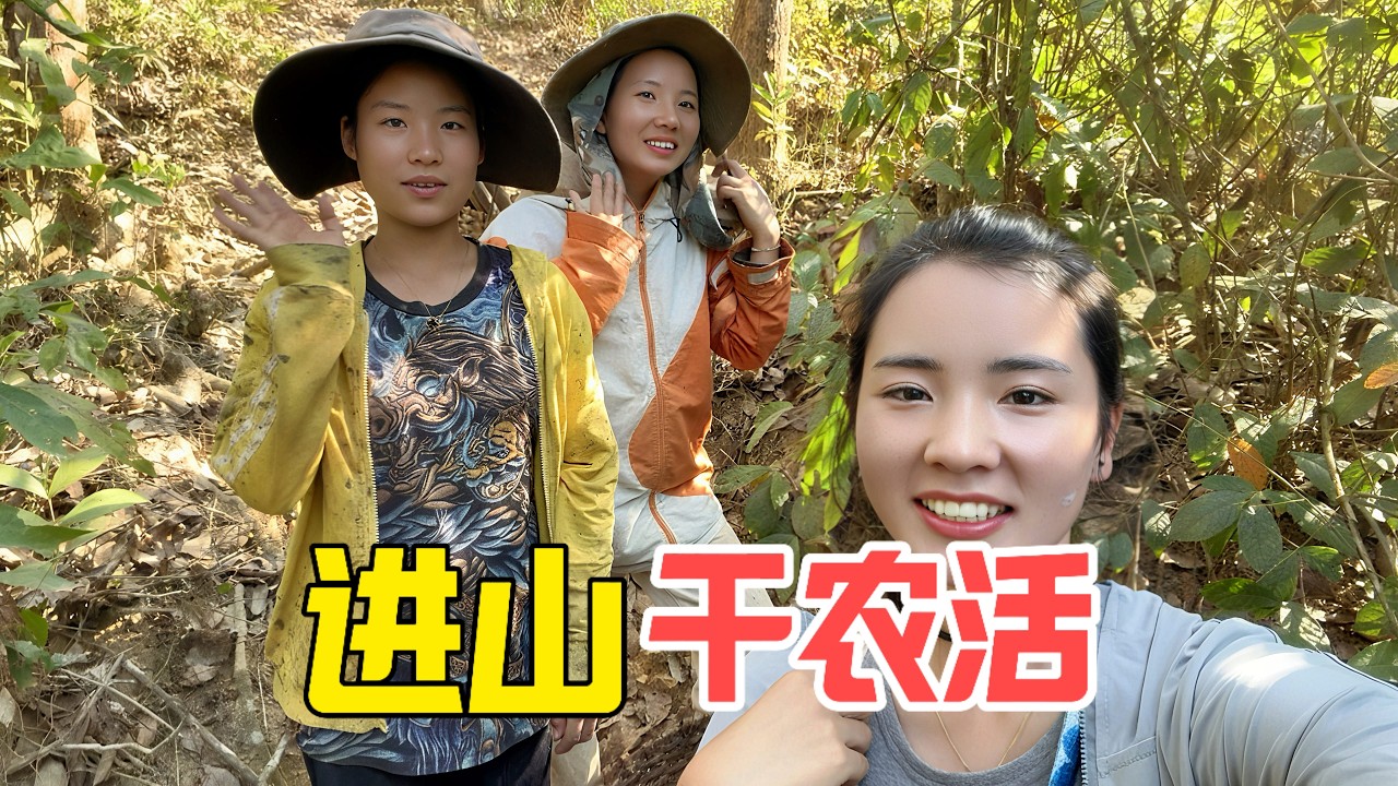 老挝哈尼族的硬核拜年！💪 阿诗背起沉重木柴，在深山里给全球粉丝送上最纯真的祝福！