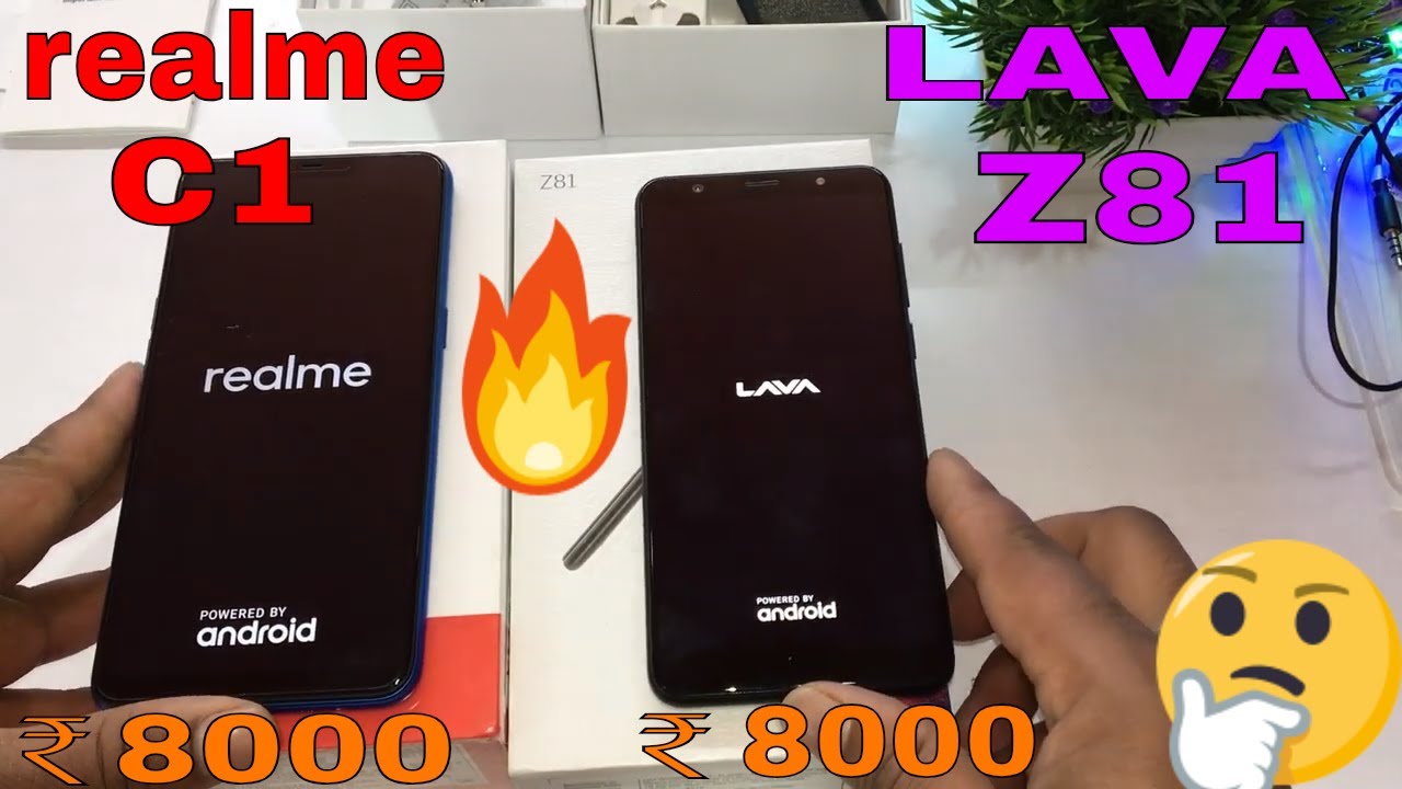Realme C1 Vs Lava Z81 Unboxing + review and compare in Hindi