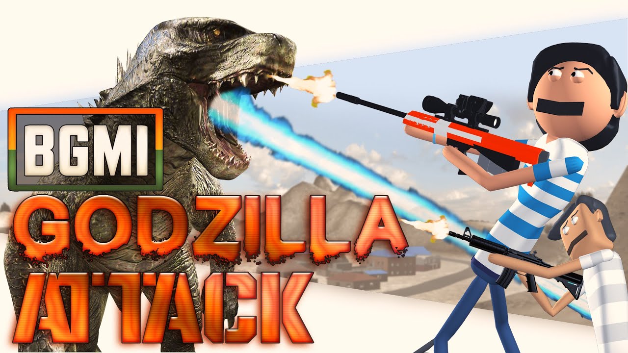 BGMI Godzilla Attack | Funniest PUBG Comedy Cartoon | Goofy Works Animation