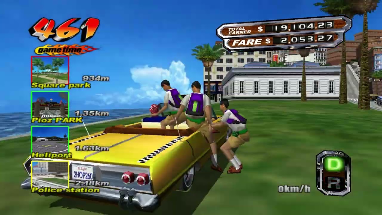 Crazy Taxi 3 Hard settings West Coast $80,408