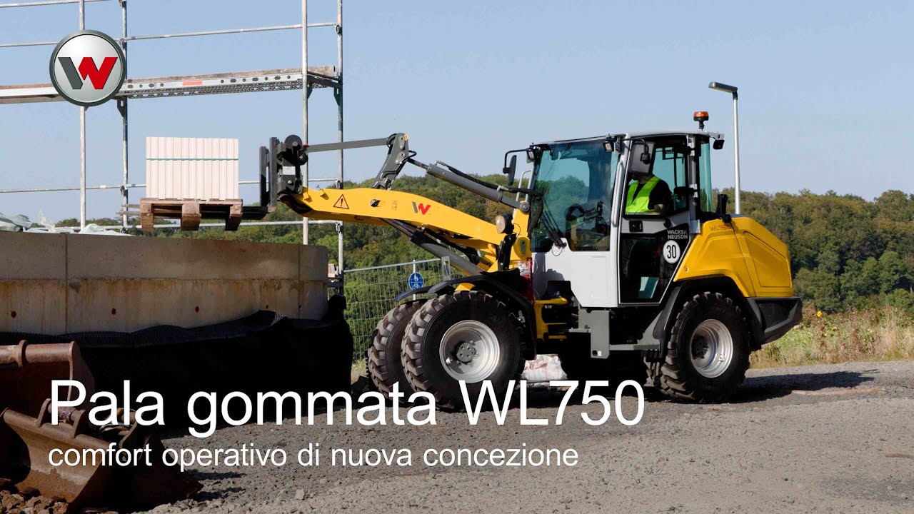 Pala gommata WL750: comfort di utilizzo riprogettato