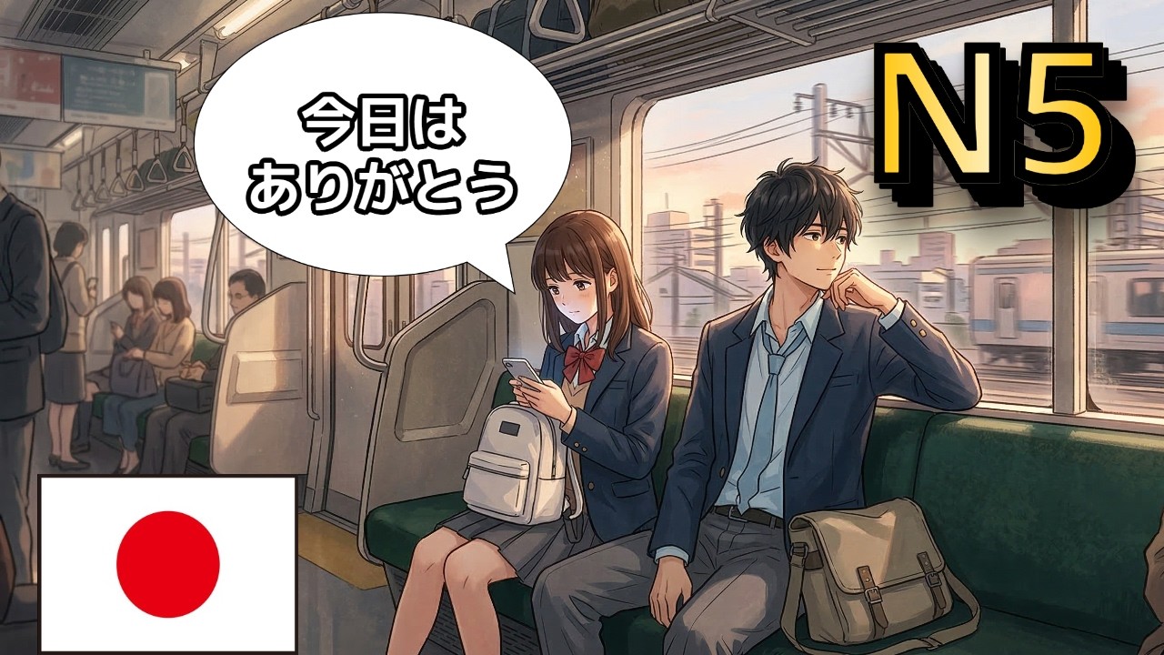 Japanese Listening Practice for Beginners | On the Train【N5】