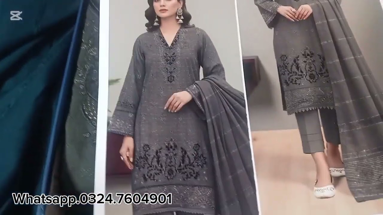 Sobia Waseem peach fabric embrioded 3pc