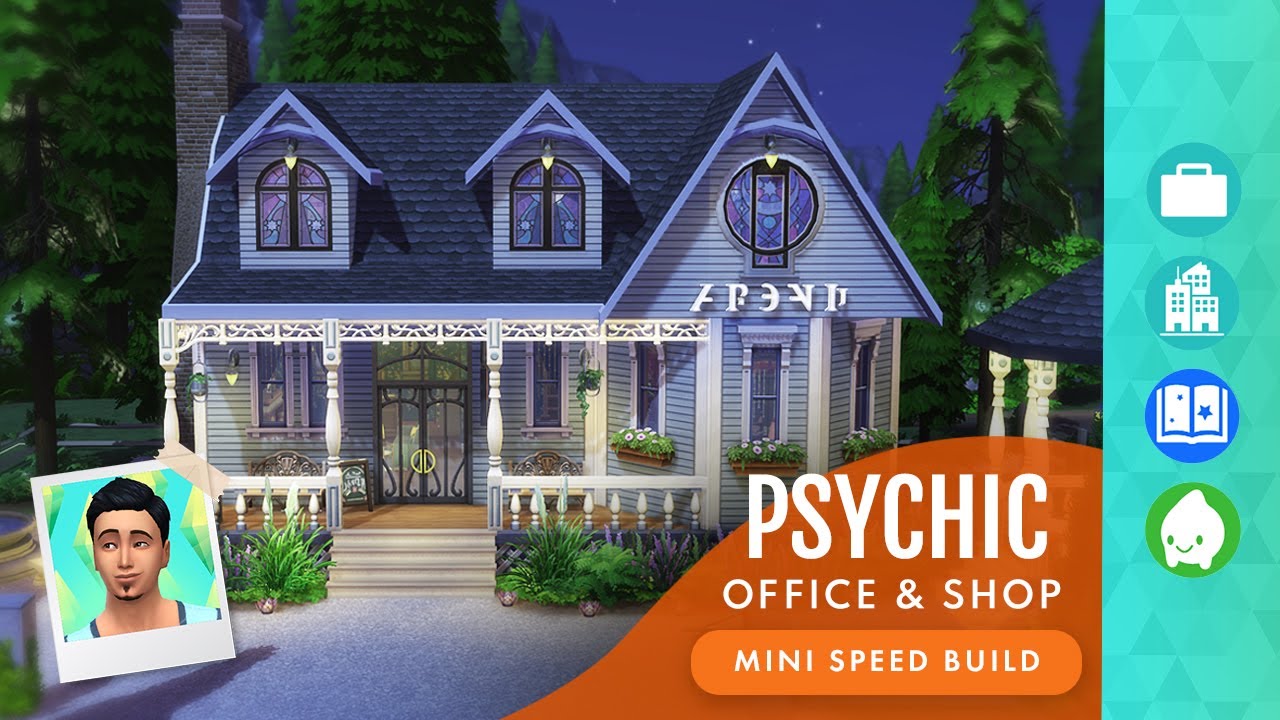 A PSYCHIC Office for Glimmerbrook! Sims 4 Speed Build (No CC or Mods)