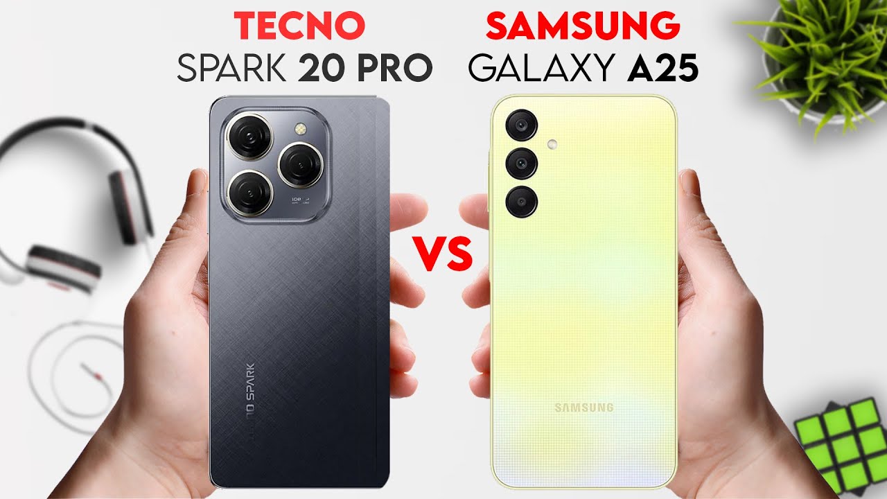 Tecno Spark 20 Pro vs Samsung Galaxy A25 | 9 Pro Tech | #tecno #samsung #9protech