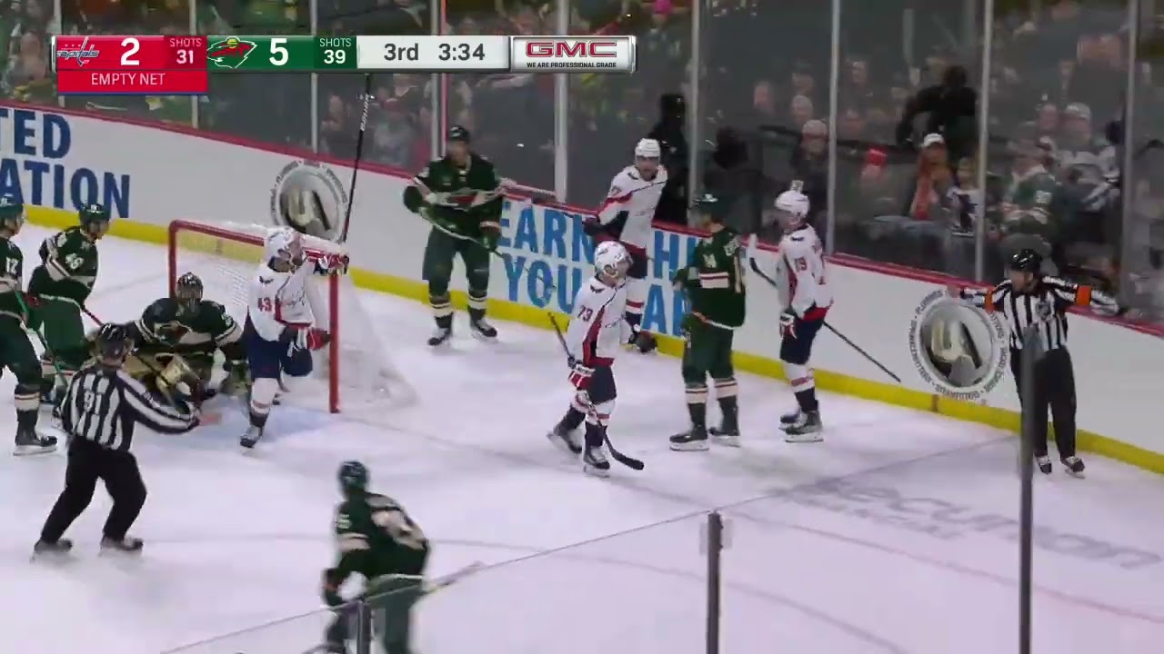 Alex Ovechkin gets an assist on Strome's goal vs Wild (19 mar 2023)