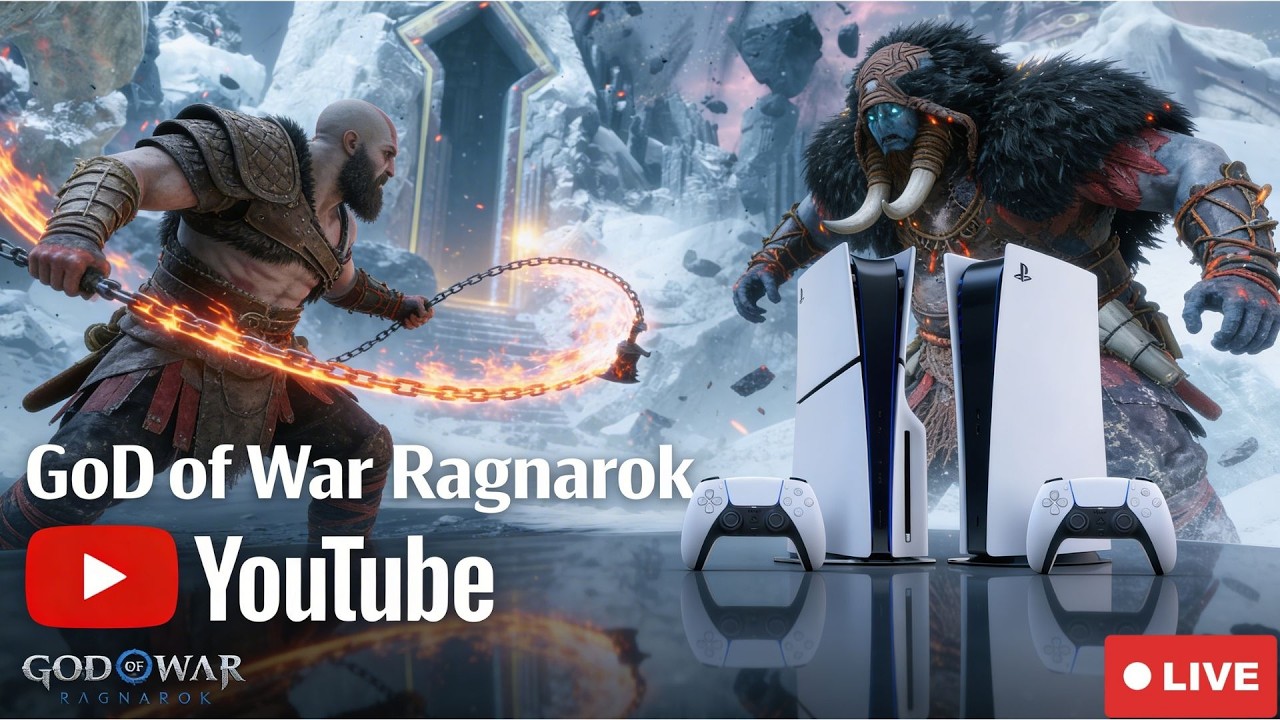 PS5 SLIM 825GB JOGANDO GOD OF WAR RAGNAROK EM 2K 60 FPS - Pela PrimeiraVez