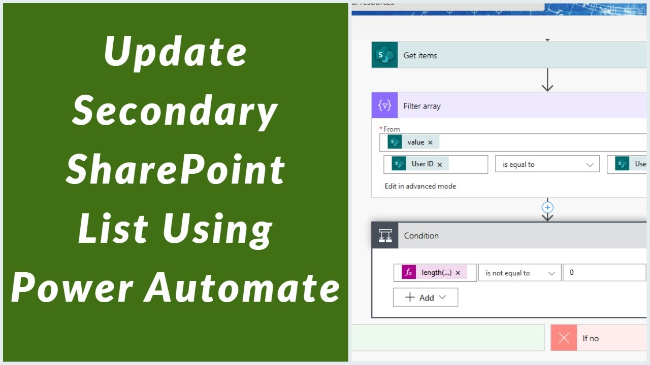 Обновлять вторичный список SharePoint с помощью Power Automate при создании нового элемента или и...