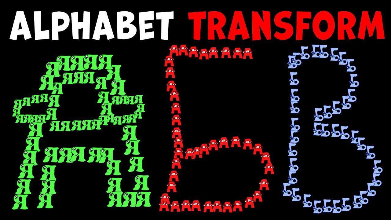 Russian Alphabet Lore Snakes transform Letters (A-Я)
