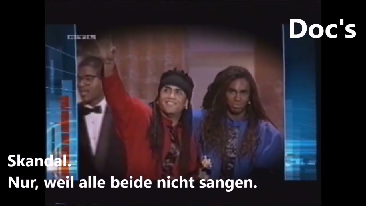 Skandal-Band Milli-Vanilli. Nur weil beide nicht sangen ...