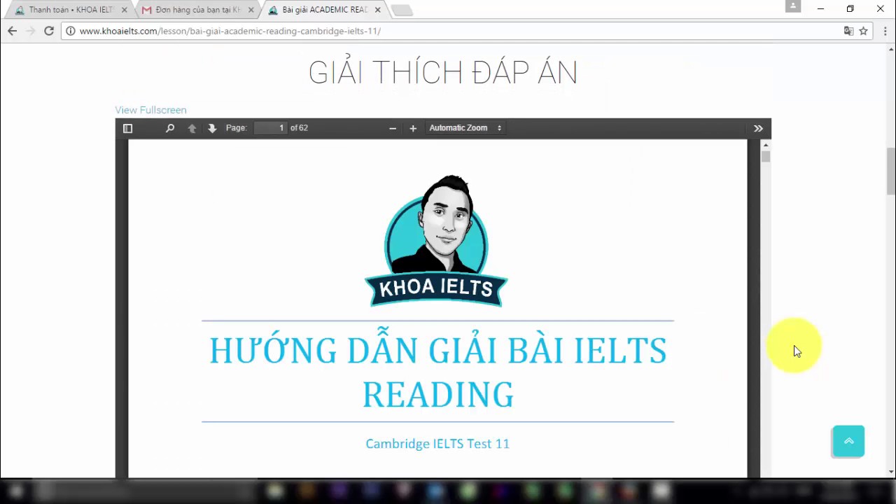 Review bài giải IELTS READING CAMBRIDGE 1 10+