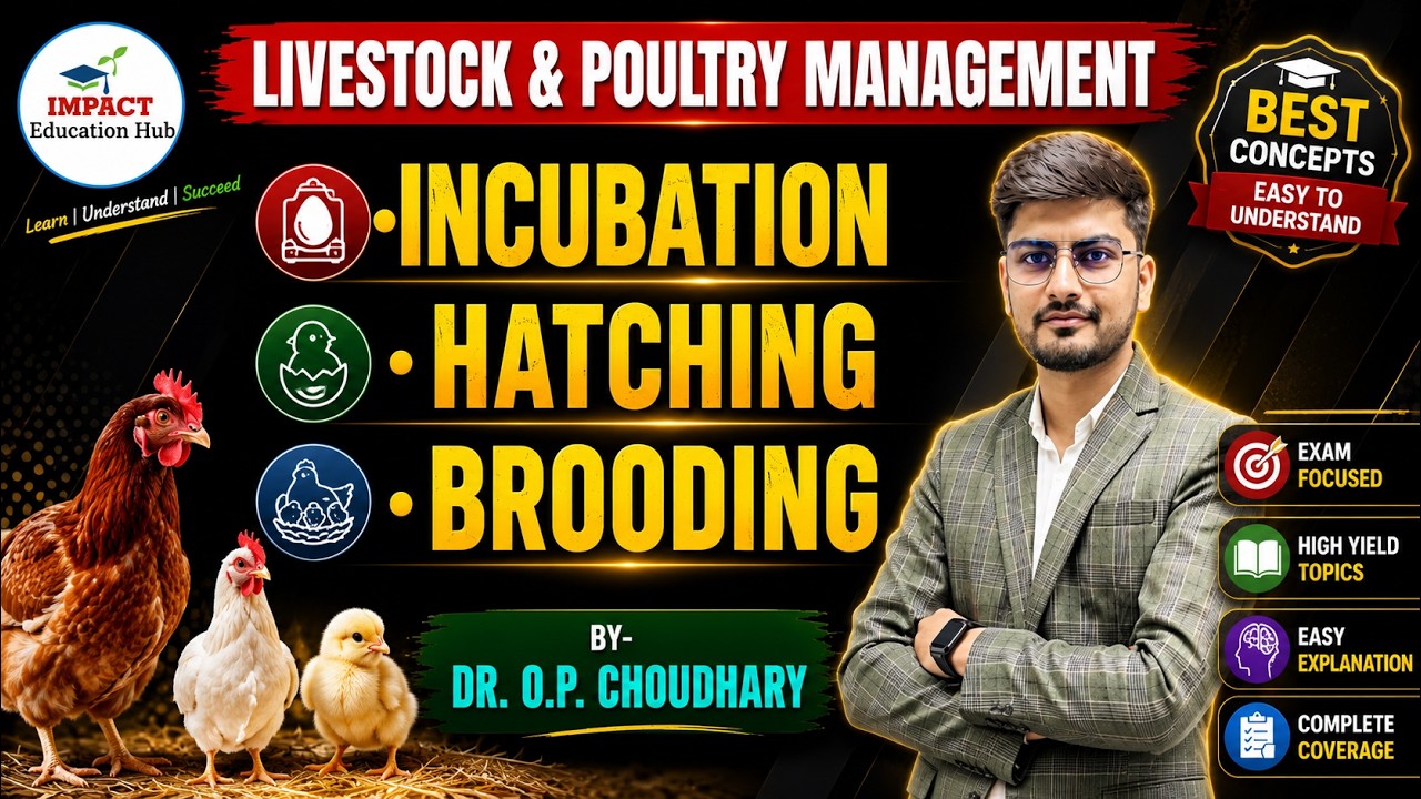 Incubation Hatching and Brooding || Livestock and poultry Management || B.Sc Agriculture LPM II
