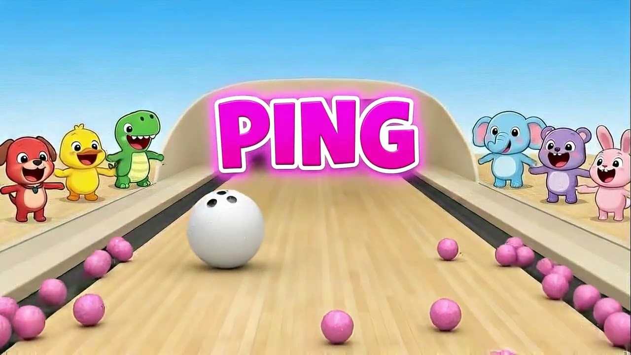 Colorful Bowling Balls 🎳 | Fun 3D Animation | ZiSu Fun World