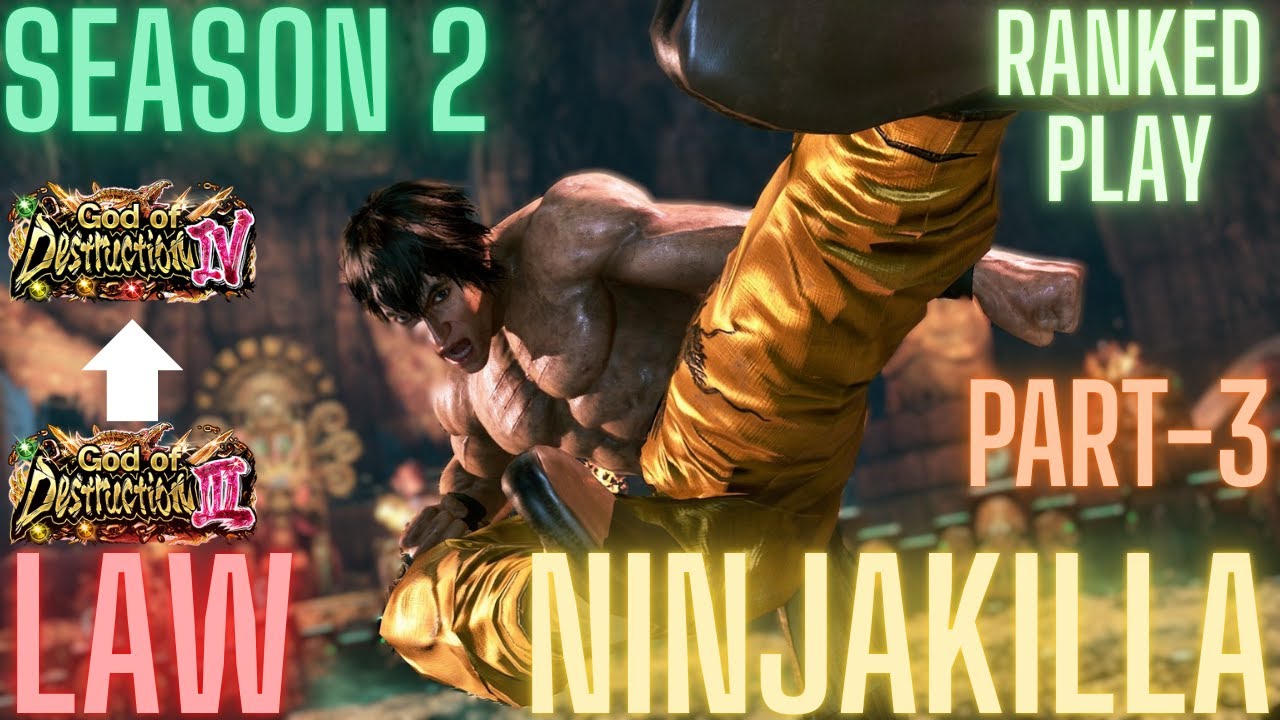 Tekken 8 | NinjaKilla (Law) VS God 3 To God 4 Part-3 Ranked Play