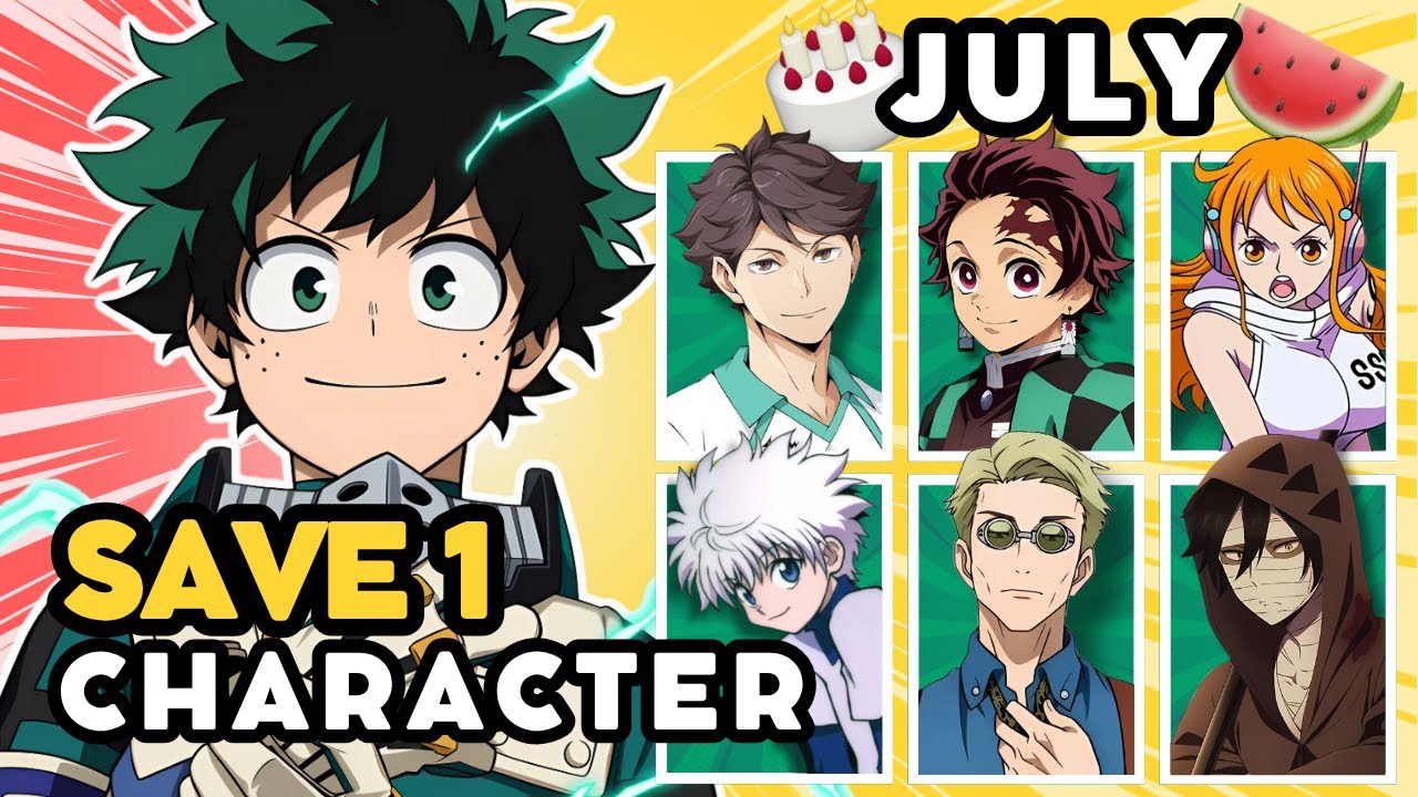 Save 1 ANIME CHARACTER born each DAY in JULY 🔥🍉 | ANIME QUIZ