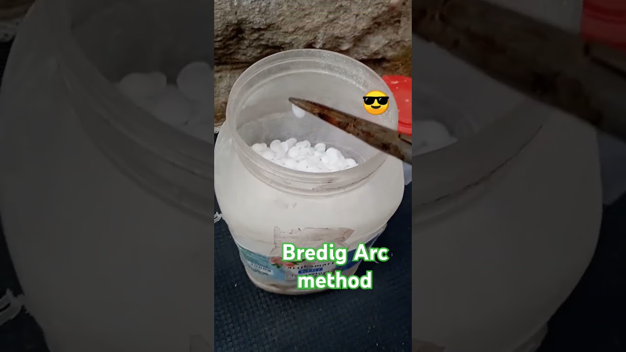 Preparation of metallic colloids by Bredig arc method of electrical disintegration.