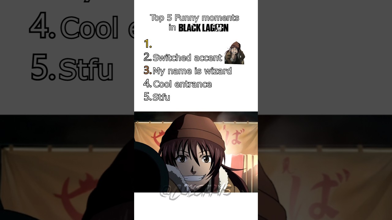 Top 5 FUNNIEST moments in Black Lagoon 😹