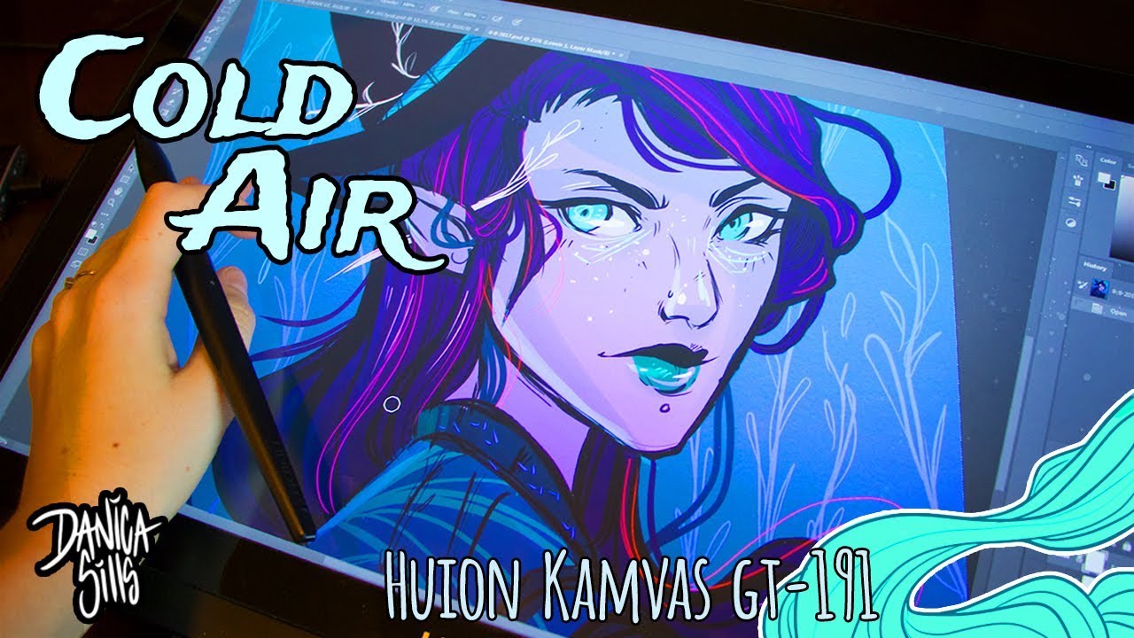 Cold Air Witch  ♦ Huion Kamvas GT-191 vs Wacom Cintiq 13HD ♦ Digital Speedpaint