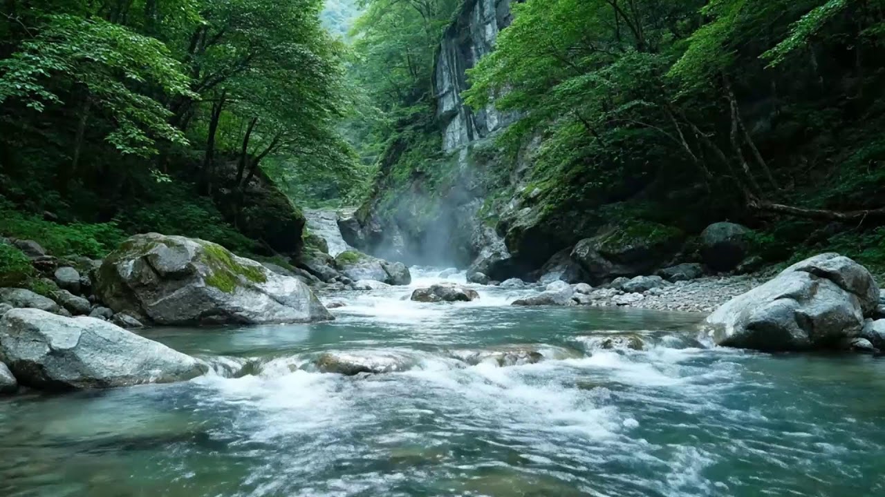 River Sounds for Insomnia Relief | Relaxing Flowing Water Nature White Noise All Night