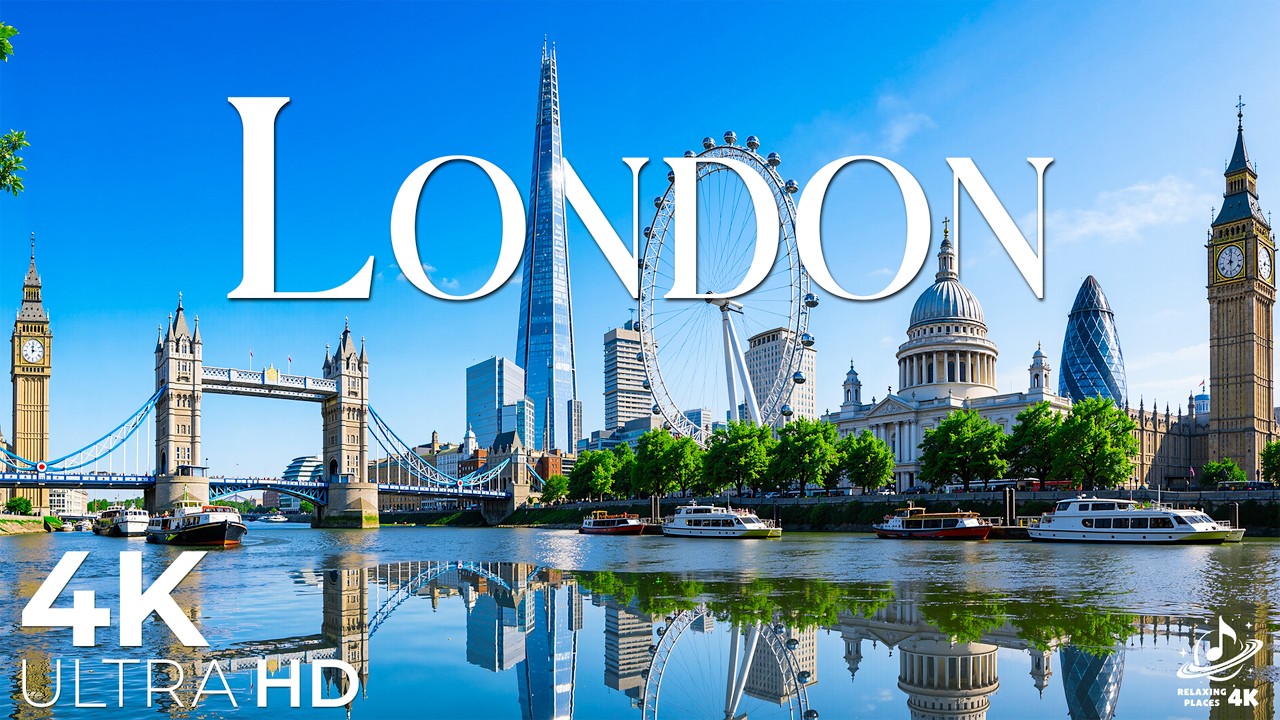 Лондон 4K UHD 🇬🇧 Тауэрский мост, Биг-Бен и культовый силуэт Англии