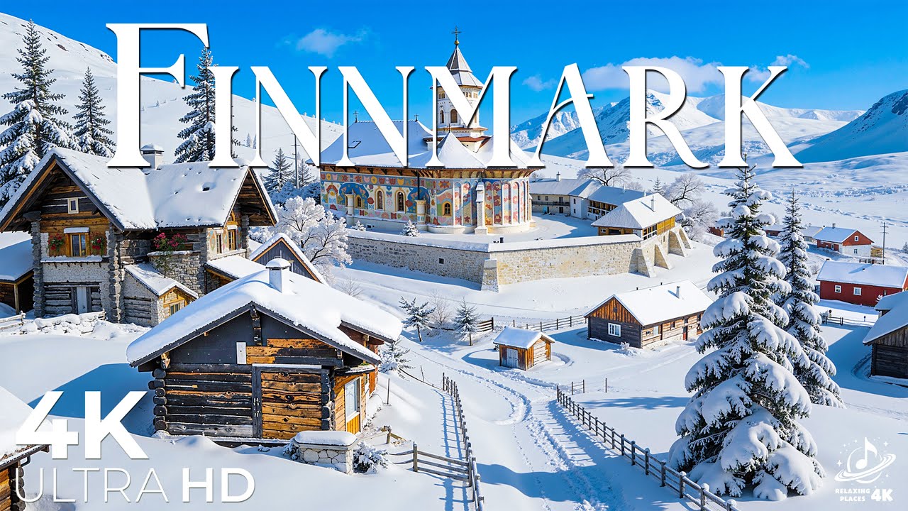 Зима в Финнмарке 4K | Арктическая тишина, заснеженные деревни