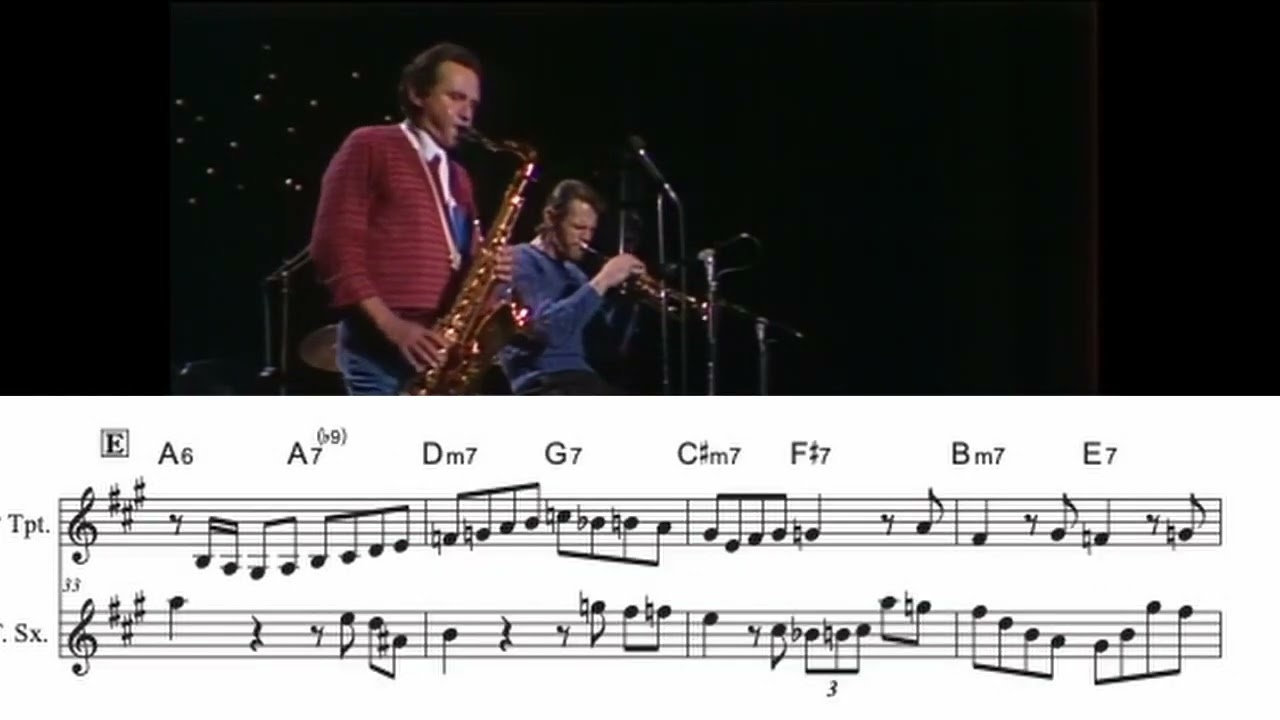 【Line for Lyons】Stan Gets & Chet Baker Duo(Transcription)inB♭