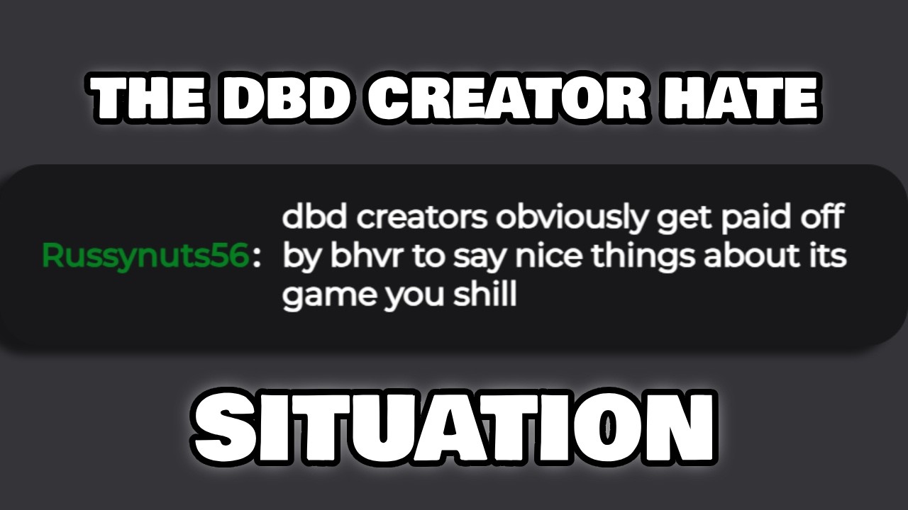 Травля создателей контента по DbD заходит слишком далеко (Крик души)