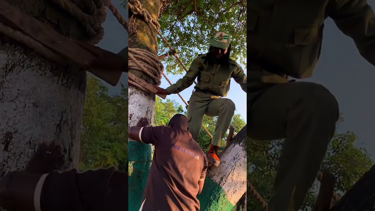 A summary of how the man o war drill in camp looks like #youtubeshorts #nysc #manowar