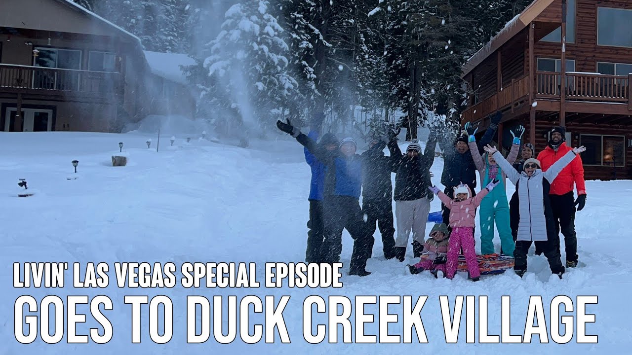 Livin' Las Vegas goes to Duck Creek Village, Utah [First Time Snowy Fun]