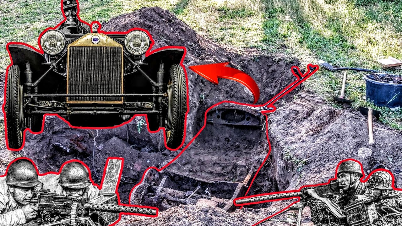 VERGRABENE KISTE entpuppt sich als OLDTIMER von 1924 - Schatzsuche mit Metalldetektor, WW2 Sondeln