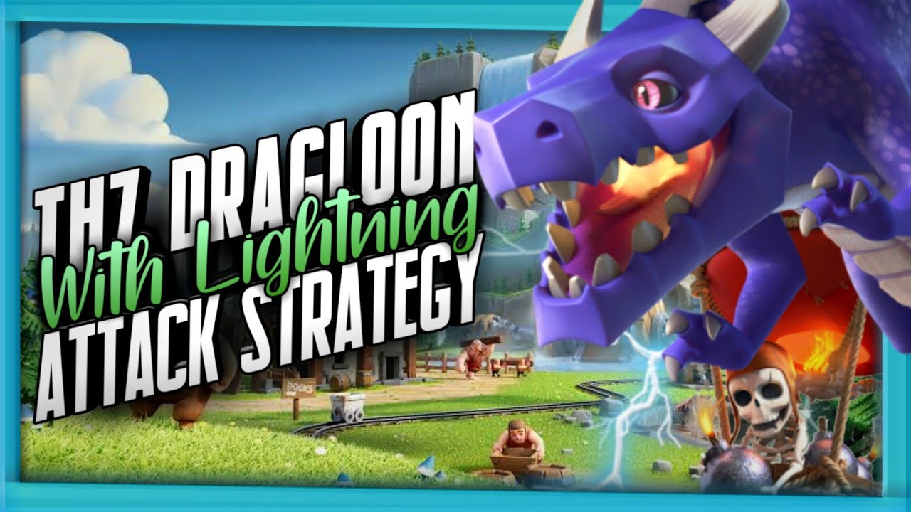 New Th7 Dragon + Balloon + Lightning Attack Strategy | Th7 Dragloon Attack Strategy | Lit, Insane 🔥