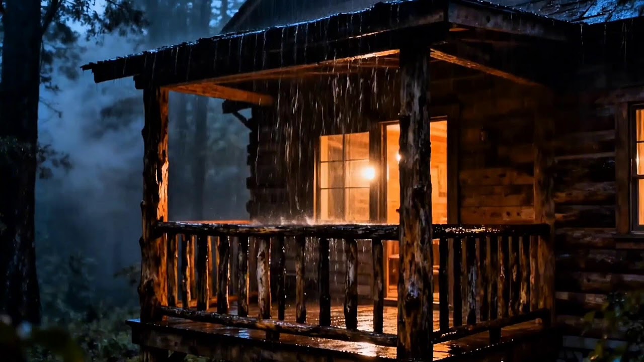 Soft Piano and Rain Sounds in the Night Forest for Study, Sleep and Insomnia