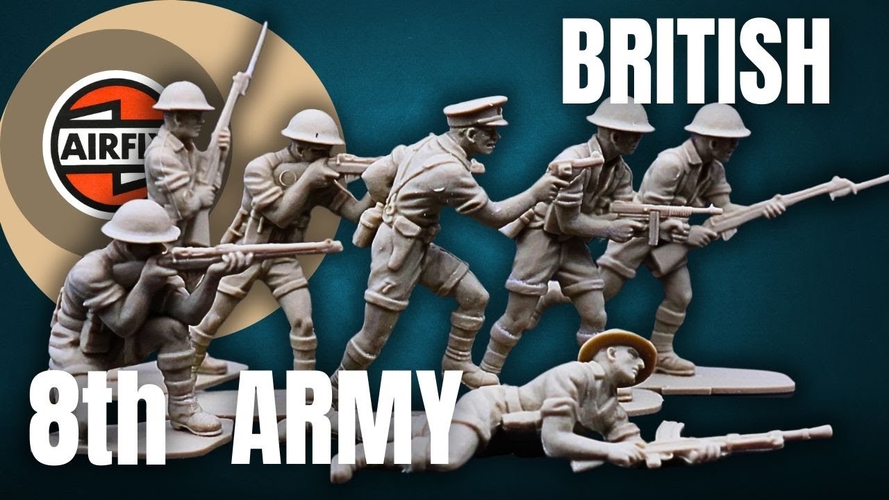 Fantastic Airfix 8th Army Vintage Toy Soldiers First Released In 1969
