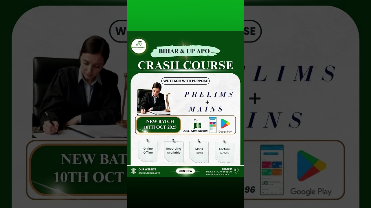 Quick Crash Course for Bihar & UP APO Exams! Join Now !!